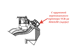 Ручка с пружиной для вертикального куттера VCB-32 HALLDE (24152)