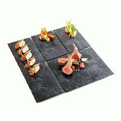 Блюдо для подачи серое 53 см APS