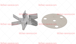 Крыльчатка вентилятора 150 мм для печи (5088943)