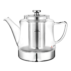 Чайник 1500 мл с фильтром 14х19 см термостекло P.L. PROFF CUISINE