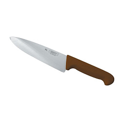 Нож поварской 25 см PRO-Line коричневая ручка P.L. PROFF CUISINE (KB-3801-250-BR201-RE-PL)