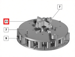 Упор #11 для машины тестоделительно-округлительной WLBAKE (61900007)