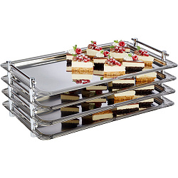 Поднос «Профи Лайн» прямоугольный с ручками 53 см APS