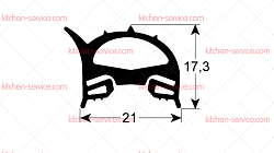 Резина уплотнительная печи 1460х445 мм для OLIS (BN3108820)