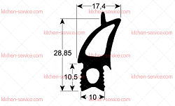 5105.1020P Уплотнение двери CPC-линия 61