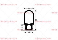 Уплотнитель дверной в сборе для печи (5032594)