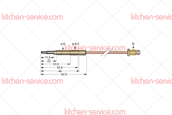 Термоэлемент M9x1 320 мм для печи (3440033)