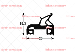 Уплотнитель 770x450 мм для печи (4005709)