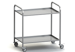 Тележка сервировочная 2-х ярусная 800х600х870 мм MGSTEEL