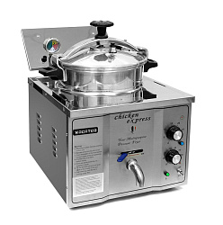 Фритюрница электрическая настольная для жарки под давлением с 1 ванной 10 л PFE16 KOCATEQ