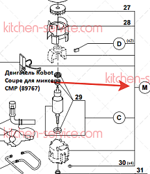 Двигатель миксера CMP для ROBOT COUPE (89767)