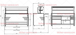 Прилавок нейтральный RN13AS Case Челябторгтехника