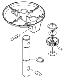 Редуктор планетарный (medallion silver) для 5KSM7580XEMS KITCHENAID (W10452362)