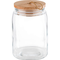 Банка «Вуди» квадратная с крышкой 2,5 л APS