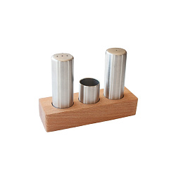 Набор соль/перец 5х14,8 см на подставке сатин NARIN