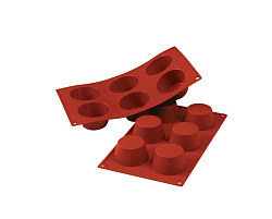 Форма для выпечки 6 ячеек 100 мл 69x35 мм Маффин силикон SILIKOMART