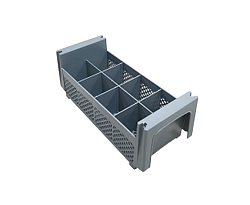 Кассета для столовых приборов 8 секций серая TRIBECA