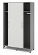 Гардероб-купе HG КОБОР 120/40/M aluminum/premium