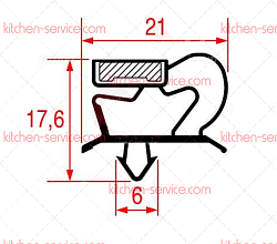 Уплотнитель 690х440 мм для SAGI (3186627)