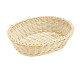 Корзина для хлеба овальная 25х16х6 см бежевая полиротанг MGprof