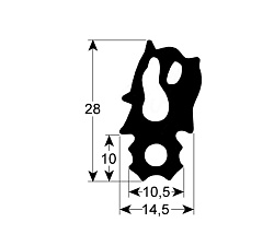 Уплотнитель дверной 2733 для пароконвектомата RATIONAL (20.01.802P)