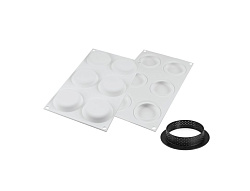 Форма для выпечки 6 ячеек 50х20 мм и 6 форм 80х20 мм перфорированный термопластик SILIKOMART