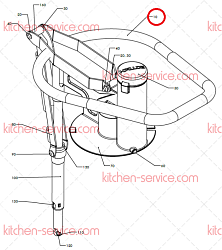 Рукоятка для устройства ручной подачи овощерезки RG-300i HALLDE (47090)