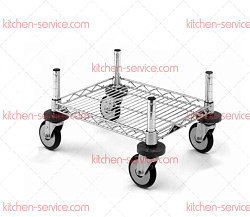Тележка для подносов M1418-TC на колесах METRO
