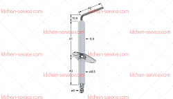 Электрод зажигания 9x90 мм для печи (40C5273)