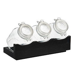 Набор емкостей фуршетных на подставке 3 шт 2 л темные APS