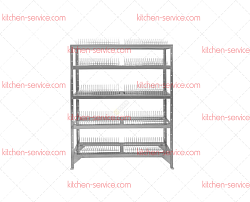 Стеллаж для тарелок СТ-1,6х8/5 оцинкованный HESSEN