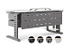 Стол офисный L2-80/60 aluminum/premium КОБОР