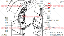 Тормоз комплект для овощерезки RG-300i HALLDE (47209)