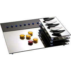 Поднос фуршетный зеркальный на ножках 53 см APS