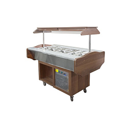 Стол охлаждаемый для Шведского стола СОЭП-ШС-Г орех ПИЩЕВЫЕ ТЕХНОЛОГИИ