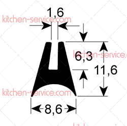 Уплотнитель для стекла 1577 MODULAR (RRC2183-02)