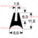 Уплотнитель для стекла 1577 MODULAR (RRC2183-02)