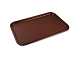 Поднос прорезиненный прямоугольный 41х30 см, коричневый MGprof (1216CTBr)