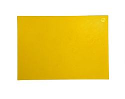 Доска разделочная 600х400х18 мм, полипропилен, желтая поверхность шагрень MGprof (1713)