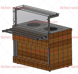 Прилавок тепловой c индукционными конфорками RH11A IND Capital Челябторгтехника
