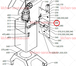 Электроника кронштейна для овощерезки RG-300i HALLDE (47099)