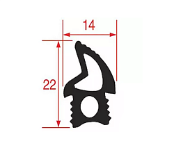 Уплотнитель двери 3300 мм для TECNOEKA (01000700)