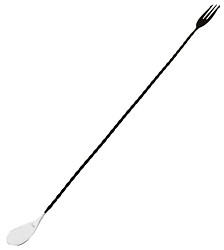 Ложка барная 45 см черная с вилочкой THE BARS
