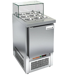 Стол холодильный для салатов SLE3-1GN с низким стеклом HICOLD