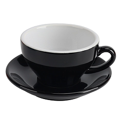 Пара чайная 180 мл черная Barista P.L. PROFF CUISINE (HJ13081-200SET-WC-BC)