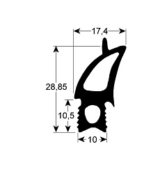 Уплотнитель дверной для пароконвектомата RATIONAL (20.01.801P)
