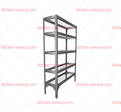 Стеллаж для тарелок СТР-1,6х6х3/3+2 э HESSEN