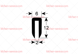 Уплотнитель для стекла печи (3786302)