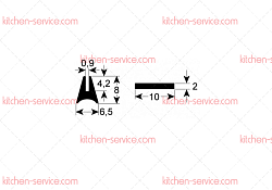 Уплотнитель для стекла печи (5023857)