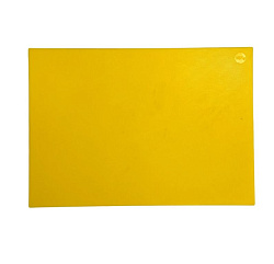 Доска разделочная 500х350х18 мм, полипропилен, желтая поверхность шагрень MGprof (1711)